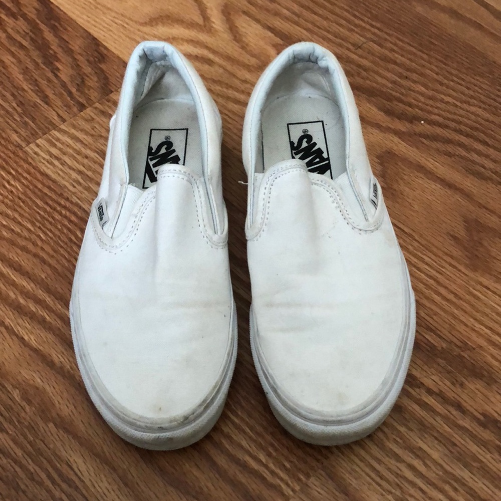 All white Vans